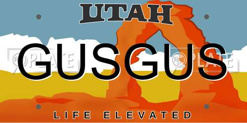GUSGUS Utah License Plate