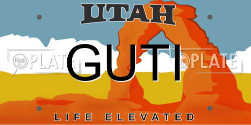 GUTI Utah License Plate