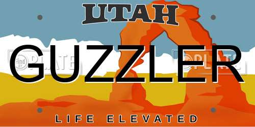 GUZZLER Utah License Plate