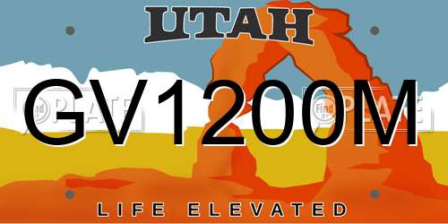 GV1200M Utah License Plate