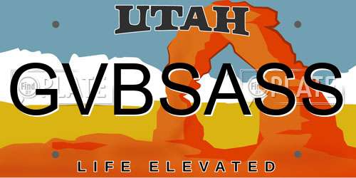 GVBSASS Utah License Plate