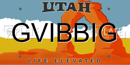 GVIBBIG Utah License Plate