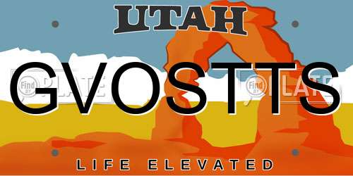 GVOSTTS Utah License Plate
