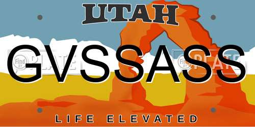 GVSSASS Utah License Plate