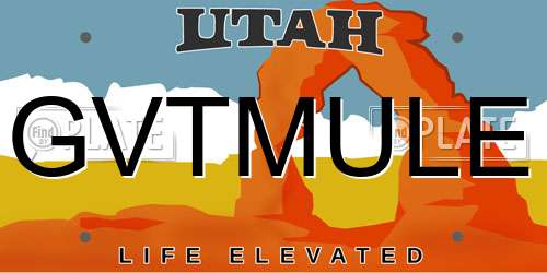 GVTMULE Utah License Plate