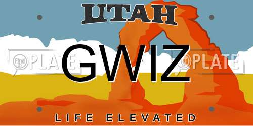 GWIZ Utah License Plate