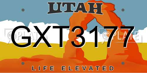 GXT3177 Utah License Plate
