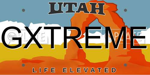 GXTREME Utah License Plate
