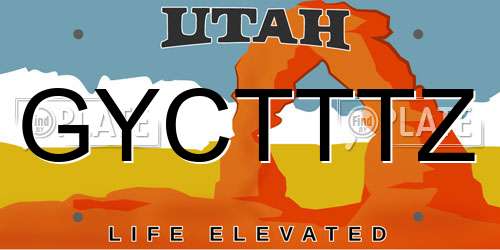 GYCTTTZ Utah License Plate