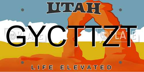 GYCTTZT Utah License Plate
