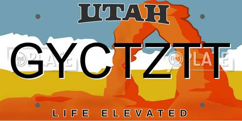 GYCTZTT Utah License Plate