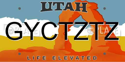 GYCTZTZ Utah License Plate