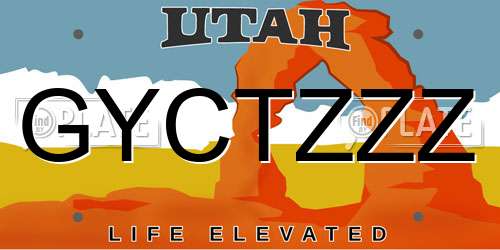 GYCTZZZ Utah License Plate