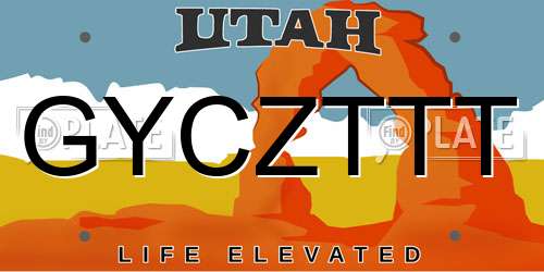 GYCZTTT Utah License Plate