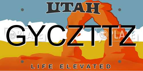 GYCZTTZ Utah License Plate