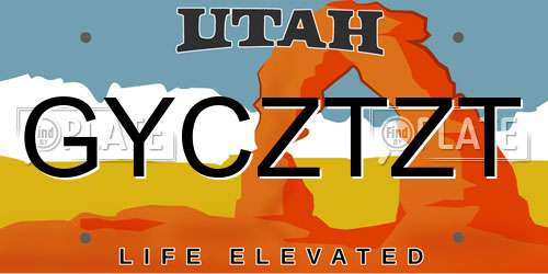 GYCZTZT Utah License Plate