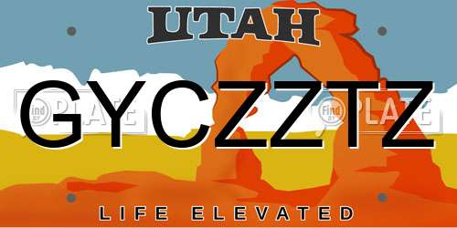 GYCZZTZ Utah License Plate