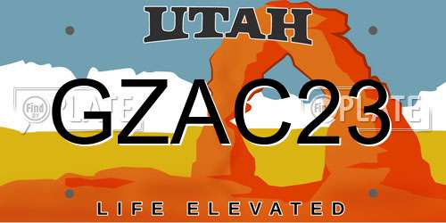 GZAC23 Utah License Plate