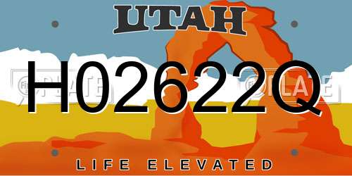H02622Q Utah License Plate