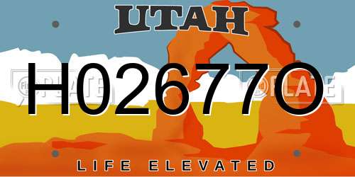 H02677O Utah License Plate