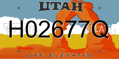 H02677Q Utah License Plate