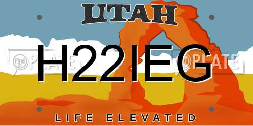 H22IEG Utah License Plate