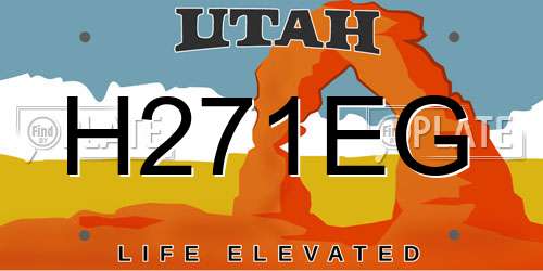 H271EG Utah License Plate