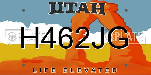 H462JG Utah License Plate