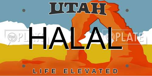 HALAL Utah License Plate