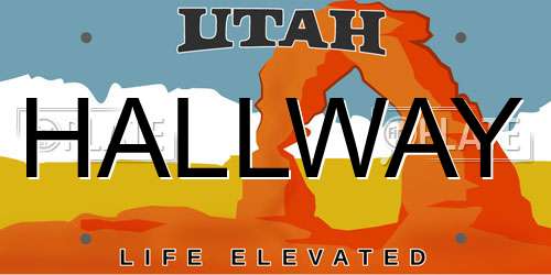 HALLWAY Utah License Plate