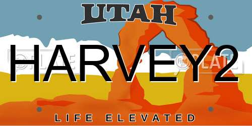 HARVEY2 Utah License Plate
