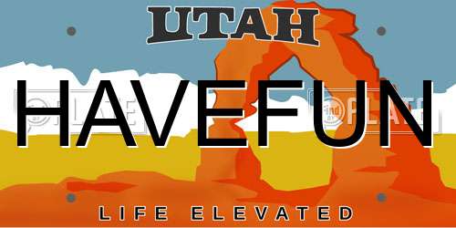 HAVEFUN Utah License Plate