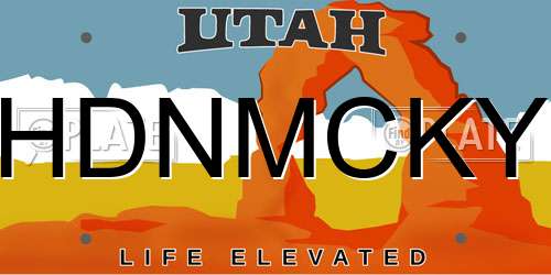 HDNMCKY Utah License Plate