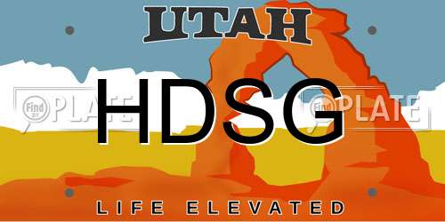 HDSG Utah License Plate