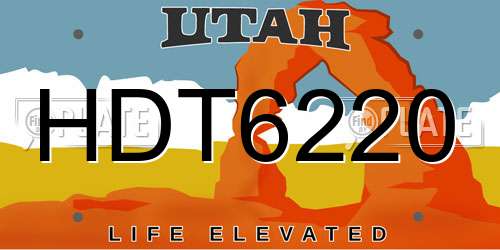 HDT6220 Utah License Plate