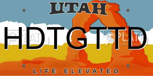 HDTGTTD Utah License Plate