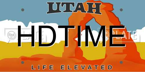 HDTIME Utah License Plate