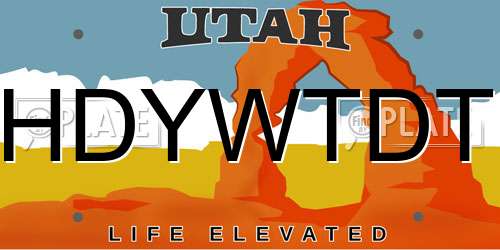 HDYWTDT Utah License Plate
