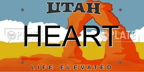 HEART Utah License Plate