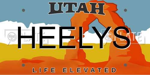 HEELYS Utah License Plate