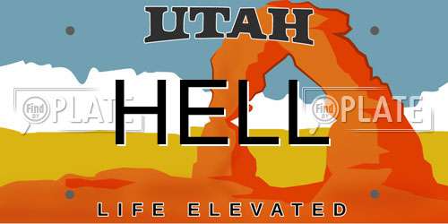 HELL Utah License Plate