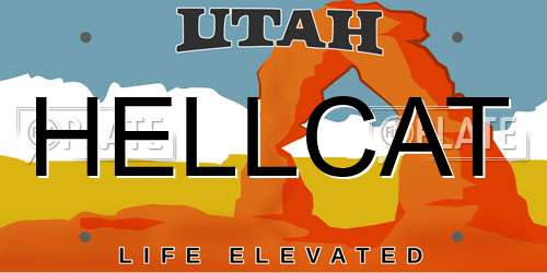 HELLCAT Utah License Plate