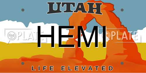 HEMI Utah License Plate