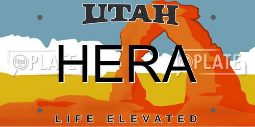 HERA Utah License Plate