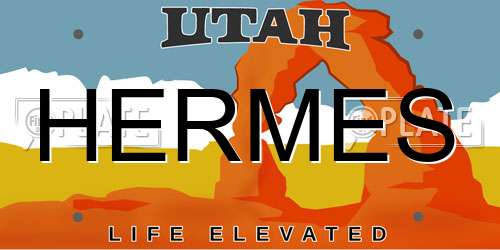 HERMES Utah License Plate