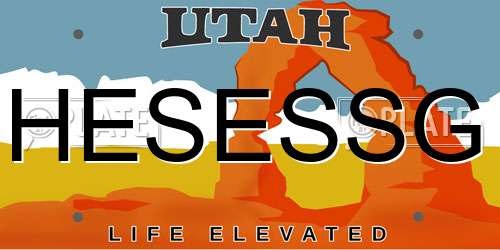 HESESSG Utah License Plate