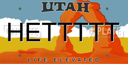 HETTTTT Utah License Plate