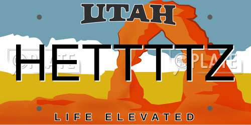 HETTTTZ Utah License Plate