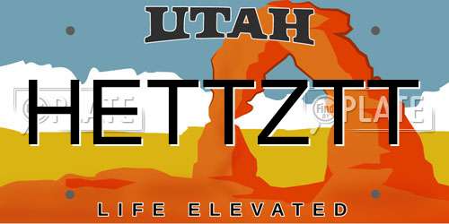 HETTZTT Utah License Plate
