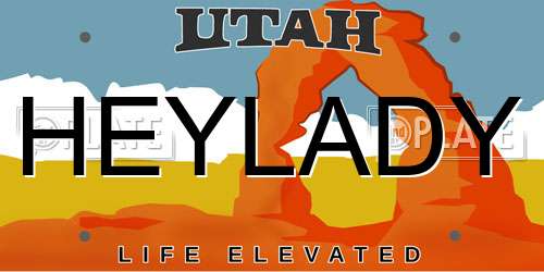 HEYLADY Utah License Plate